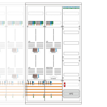 Preview: Zählerschrank 11 Zähler, TSG, Verteiler, APZ, 1400mm | 3.HZ | SCHIEGL (rechts)